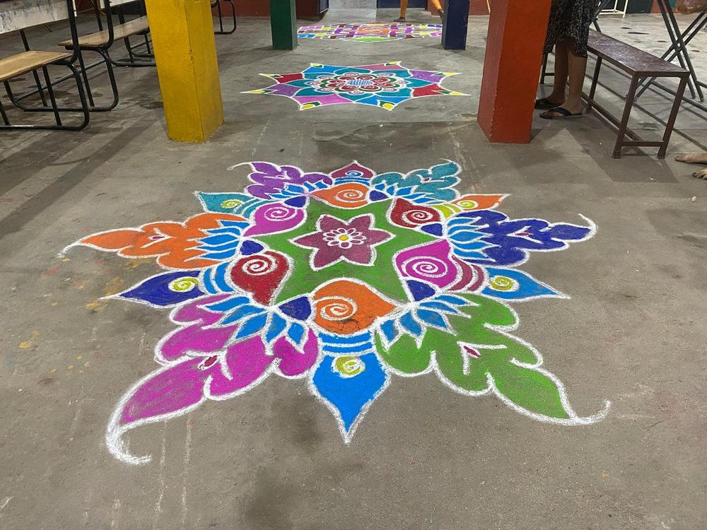 Rangoli competition at Mohre Public School